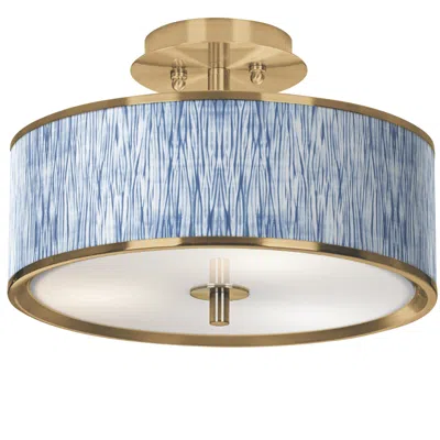 Giclee Glow Beachcomb Gold 14" Wide Ceiling Light