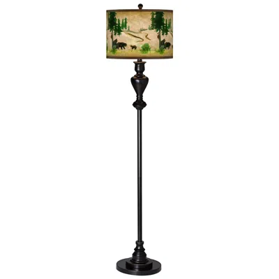 Giclee Glow Bear Lodge 58" High Rustic Black Bronze Floor Lamp