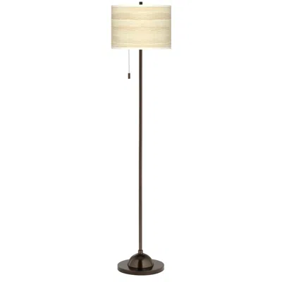 Giclee Glow Birch Blonde  Bronze Club Floor Lamp