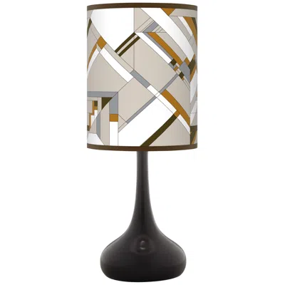 Giclee Glow Black Droplet 23 1/2" Craftsman Mosaic Shade Table Lamp
