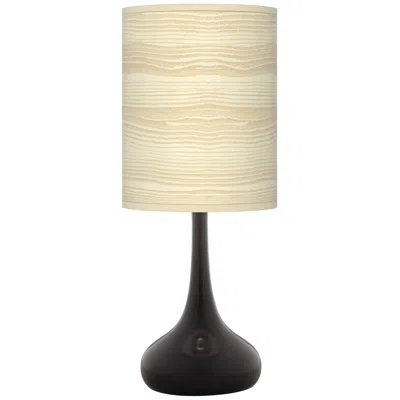 Giclee Glow Black Droplet 23 1/2" High Birch Blonde Shade Table Lamp