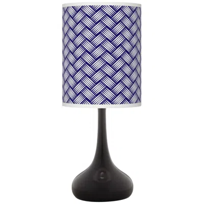 Giclee Glow Black Droplet 23 1/2" High Color Weave Shade Table Lamp