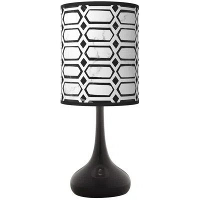 Giclee Glow Black Droplet 23 1/2" High Rhombi Shade Table Lamp