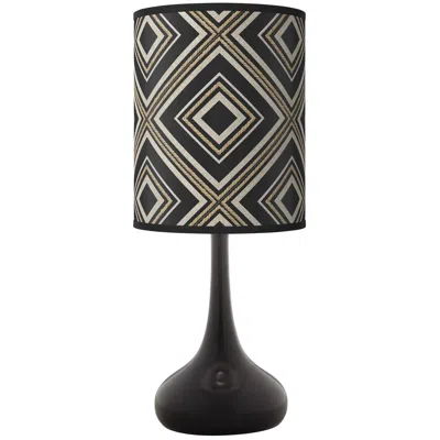 Giclee Glow Black Droplet 23 1/2" High Rhythm Shade Table Lamp