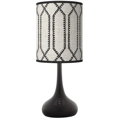 Giclee Glow Black Droplet 23 1/2" High Rustic Chic Shade Table Lamp