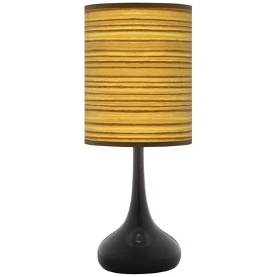 Giclee Glow Black Droplet 23 1/2" Tawny Zebrawood Shade Table Lamp