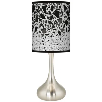 Giclee Glow Black Terrazzo Giclee Droplet Modern Table Lamp