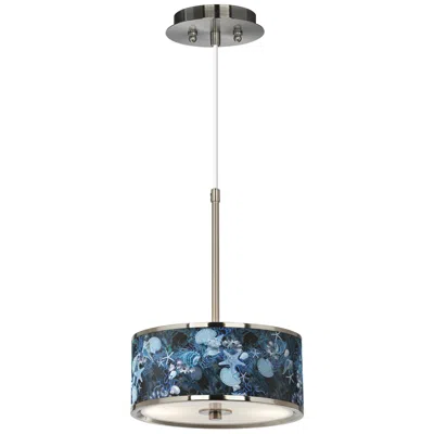 Giclee Glow Blue Seas  10 1/4" Wide Pendant Light