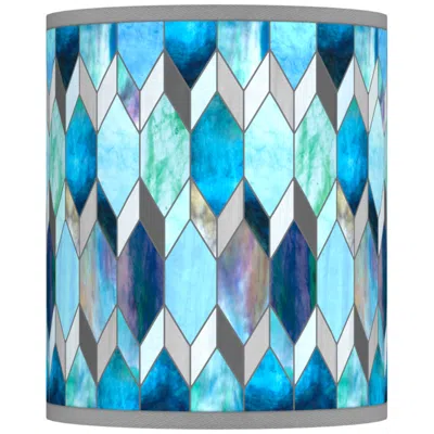 Giclee Glow Blue Tiffany-style Giclee Shade 10x10x12 (spider)