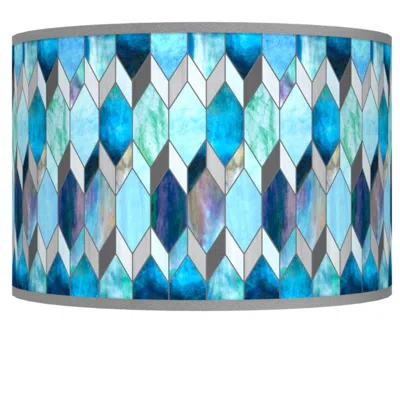 Giclee Glow Blue Tiffany-style Giclee Shade 12x12x8.5 (spider)