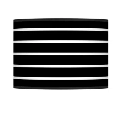 Giclee Glow Bold Black Stripe  Modern Lamp Shade 13.5x13.5x10 (spider)