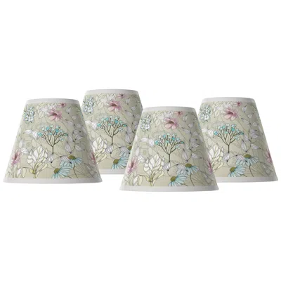 Giclee Glow Botanical Giclee Set Of Four Shades 3x6x5 (clip-on)