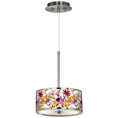 Giclee Glow Bountiful Blooms 10 1/4" Wide Mini Pendant