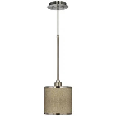 Giclee Glow Burlap Print  Mini Pendant Light