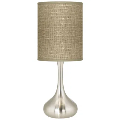 Giclee Glow Burlap Print Giclee Modern Droplet Table Lamp