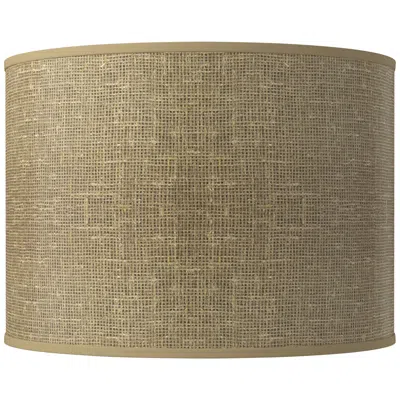 Giclee Glow Burlap Print Giclee Round Drum Lamp Shade 15.5x15.5x11 (spider)