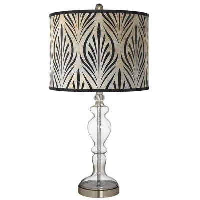 Giclee Glow Calathea Gem Giclee Apothecary Clear Glass Table Lamp