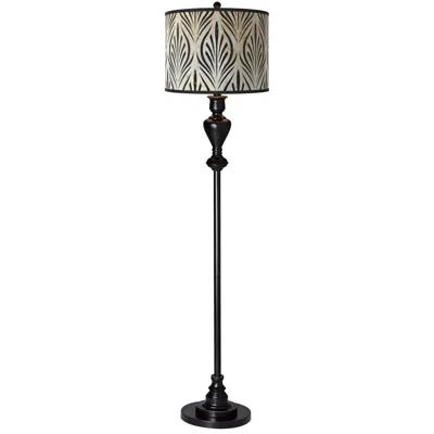 Giclee Glow Calathea Gem  Black Bronze Floor Lamp