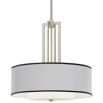 Giclee Glow Carey 24" Wide All Silver Brushed Nickel 4-light Chandelier