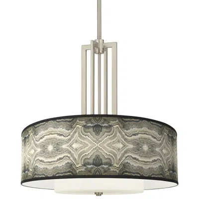 Giclee Glow Carey 24" Wide Sprouting Marble Shade 4-light Chandelier