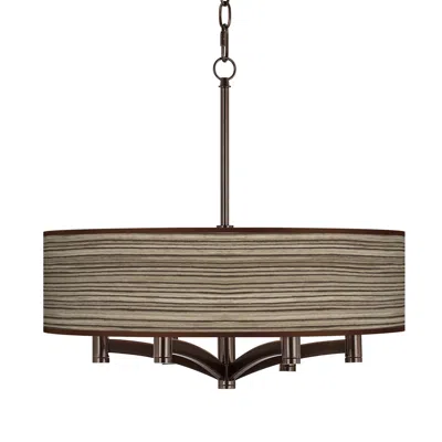 Giclee Glow Cedar Zebrawood Ava 6-light Bronze Pendant Chandelier