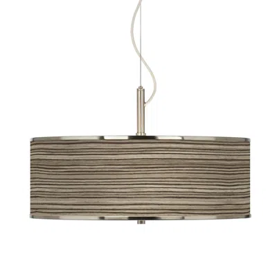 Giclee Glow Cedar Zebrawood  20" Wide Pendant Light