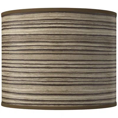 Giclee Glow Cedar Zebrawood Giclee Round Drum Lamp Shade 14x14x11 (spider)