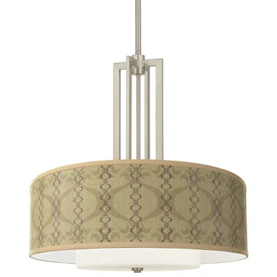 Giclee Glow Colette Carey 24" Brushed Nickel 4-light Chandelier