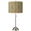 Giclee Glow Colette Pattern  Brushed Nickel Pull Chain Table Lamp
