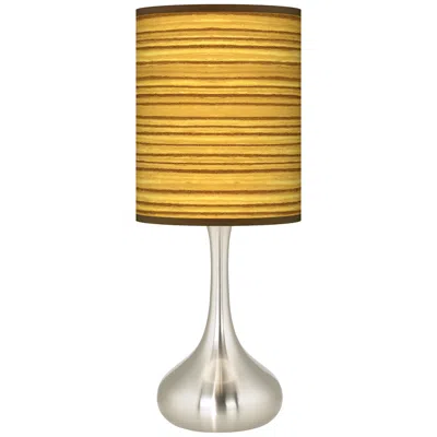 Giclee Glow Color Plus Droplet 23 1/2" Faux Tawny Zebrawood Droplet Table Lamp