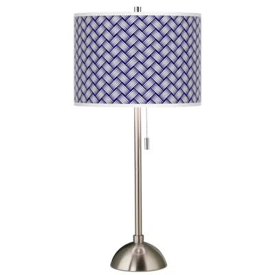 Giclee Glow Color Weave Giclee Brushed Nickel Table Lamp