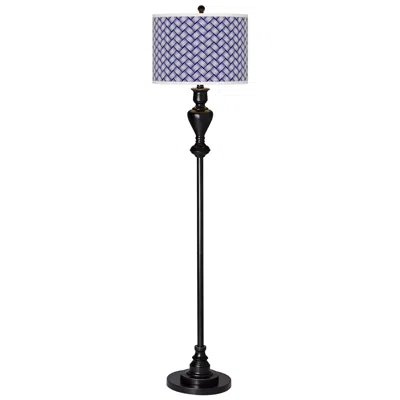 Giclee Glow Color Weave  Black Bronze Floor Lamp