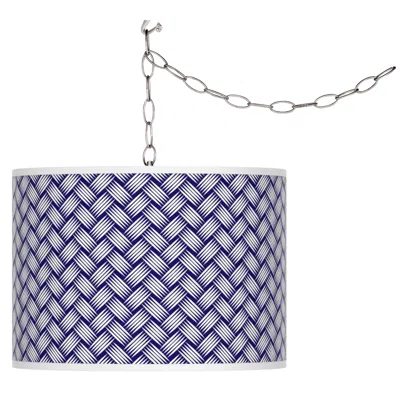 Giclee Glow Color Weave  Plug-in Swag Pendant