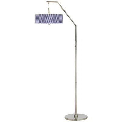 Giclee Glow Color Weave Giclee Shade Arc Floor Lamp
