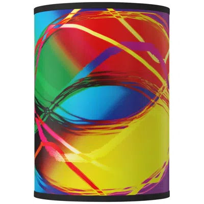 Giclee Glow Colors In Motion (light) Giclee Round Cylinder Lamp Shade 8x8x11 (spider)