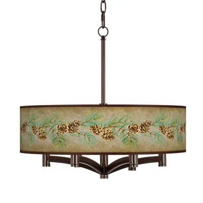 Giclee Glow Cone Branch Ava 6-light Bronze Pendant Chandelier