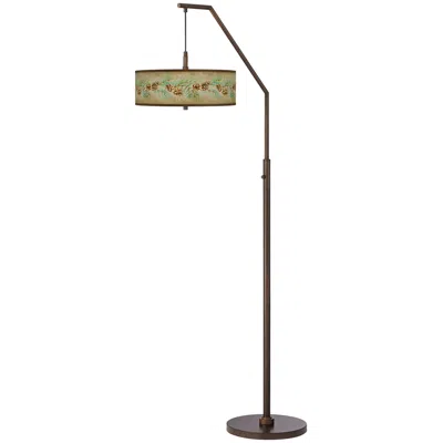 Giclee Glow Cone Branch Bronze Downbridge Arc Floor Lamp