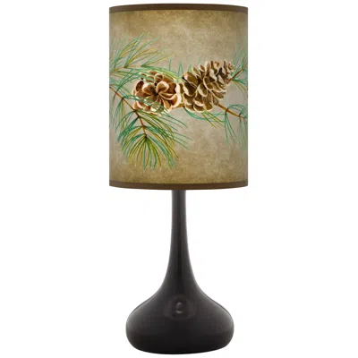 Giclee Glow Cone Branch Giclee Black Droplet Table Lamp