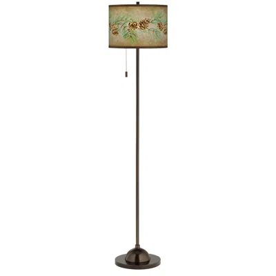 Giclee Glow Cone Branch  Bronze Club Floor Lamp