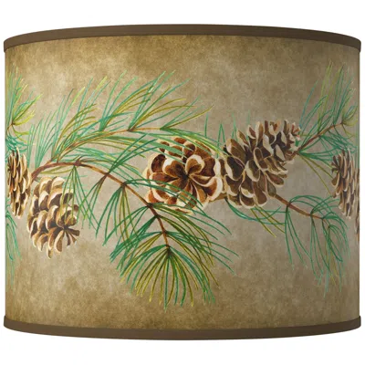Giclee Glow Cone Branch Giclee Round Drum Lamp Shade 14x14x11 (spider)