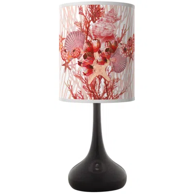 Giclee Glow Corallium Giclee Black Droplet Table Lamp