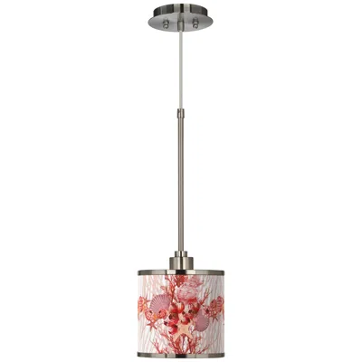 Giclee Glow Corallium Giclee Brushed Nickel Mini Pendant Light