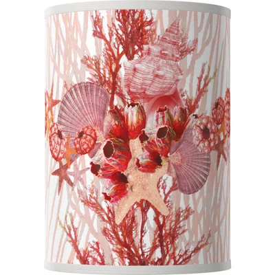 Giclee Glow Corallium White Giclee Round Cylinder Lamp Shade 8x8x11 (spider)