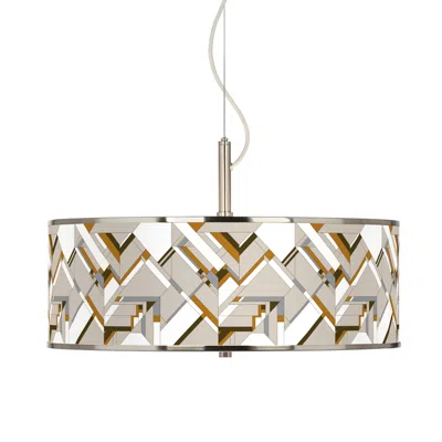 Giclee Glow Craftsman Mosaic  20" Wide Pendant Light