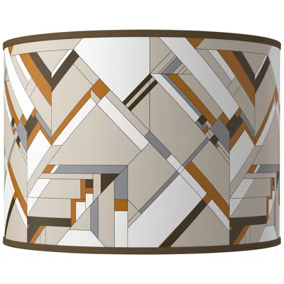 Giclee Glow Craftsman Mosaic Giclee Round Drum Lamp Shade 15.5x15.5x11 (spider)