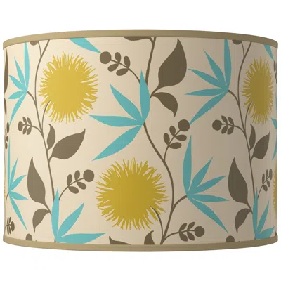 Giclee Glow Dahlia Giclee Round Drum Lamp Shade 15.5x15.5x11 (spider)