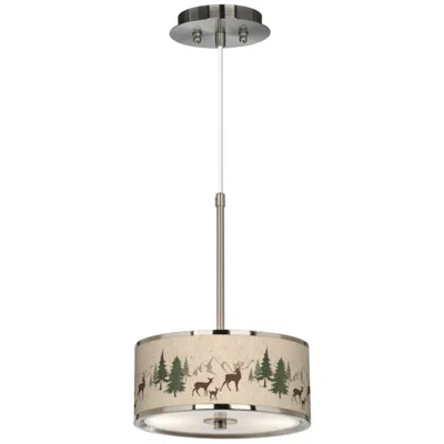 Giclee Glow Deer Lodge  10 1/4" Wide Pendant Light