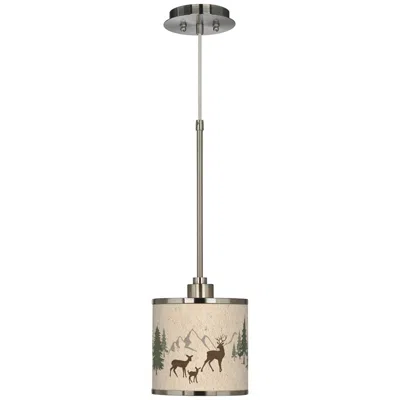 Giclee Glow Deer Lodge  Mini Pendant Light