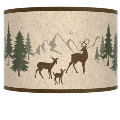 Giclee Glow Deer Lodge Giclee Shade 12x12x8.5 (spider)