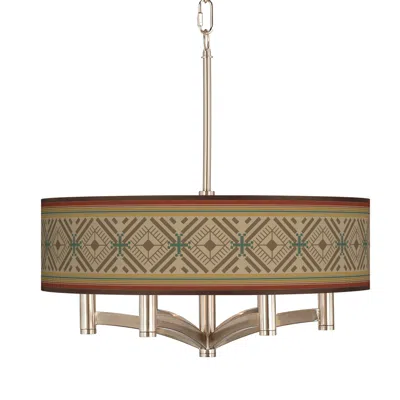 Giclee Glow Desert Diamonds Ava 6-light Nickel Pendant Chandelier